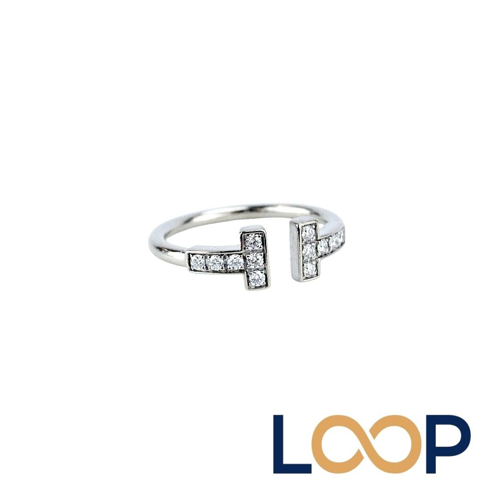 Tiffany Ring T K18 Wg750 2.4G #7 676499 13 )/Top 1.8 0.5Cm/ 0.1 Ab