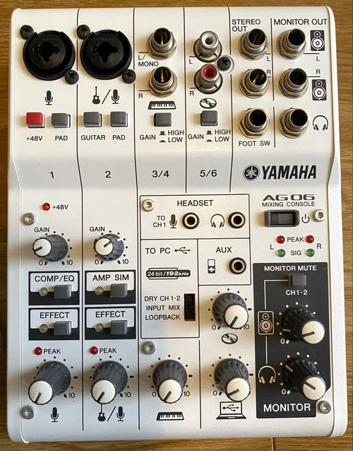 Yamaha Audio Interface Ag06 Mixing Console