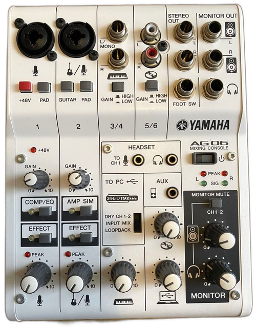 Yamaha Audio Interface Ag06 Mixing Console