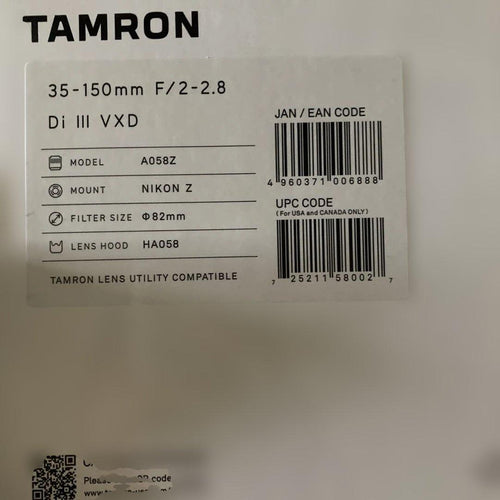 Zoom Lenses Tamron 35-150Mm F/2-2.8 Di Iii Vxd A058Z