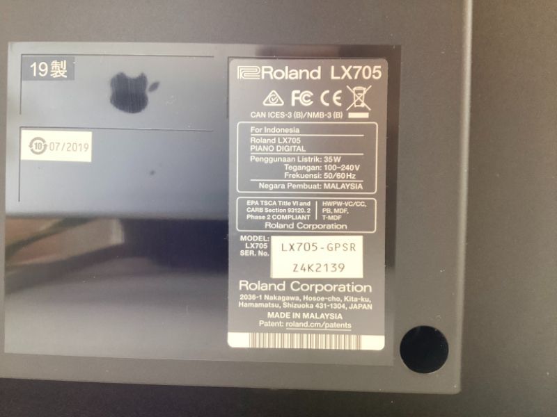Roland Keyboard Electronic Piano Lx705-Gpsr Shiro( 2019 88 Lx