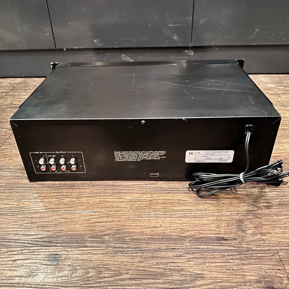 Toa [Audio] Others Fd-20 Stereo Double Cassette Deck Dolby B/C Nr Black