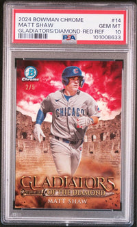 Mlb 2024 Bowman Chrome Matt Shaw /5 Psa 10