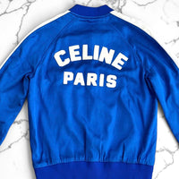Celine Varsity Jackets Elecric Blue