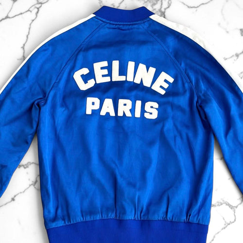 Celine Varsity Jackets Elecric Blue