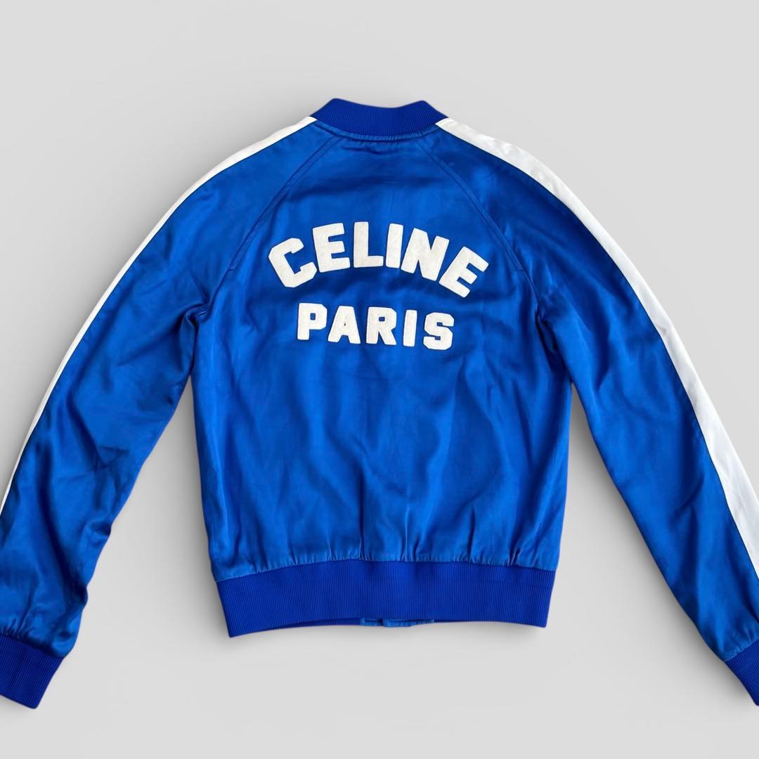 Celine Varsity Jackets Elecric Blue
