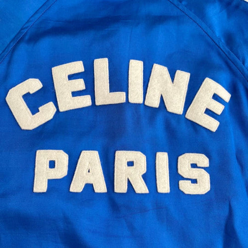 Celine Varsity Jackets Elecric Blue