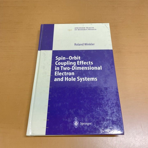 Science And Engineering 01) 1 /Roland Winkler/Springer/Spin-Orbit /A