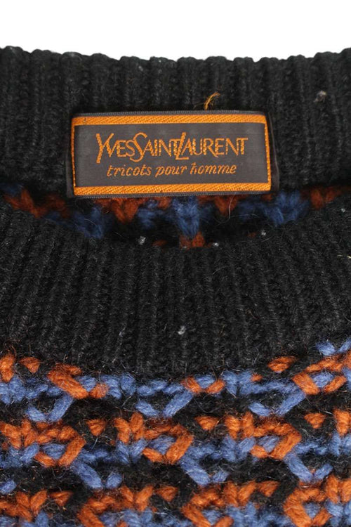 Saint Laurent Knit Sweater Tricots Pour Homme 80S-90S L