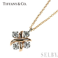 Tiffany Necklace K18Pg/ Pt950