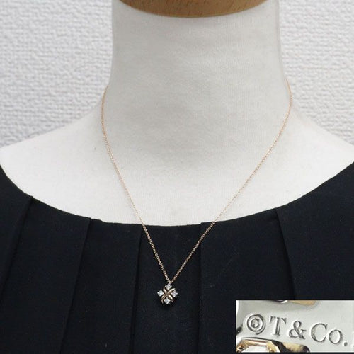 Tiffany Necklace K18Pg/ Pt950