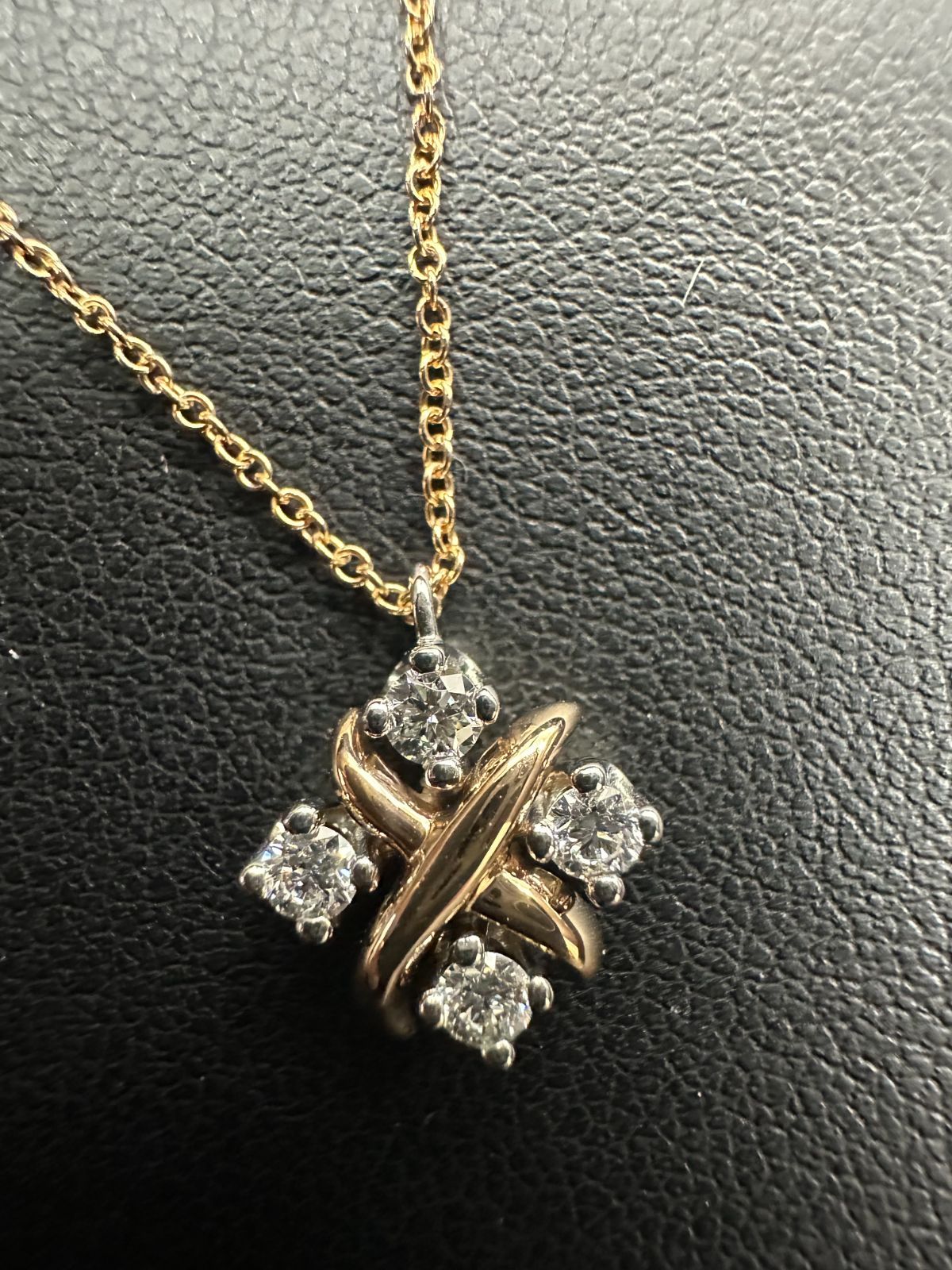 Tiffany Necklace K18Pg/ Pt950