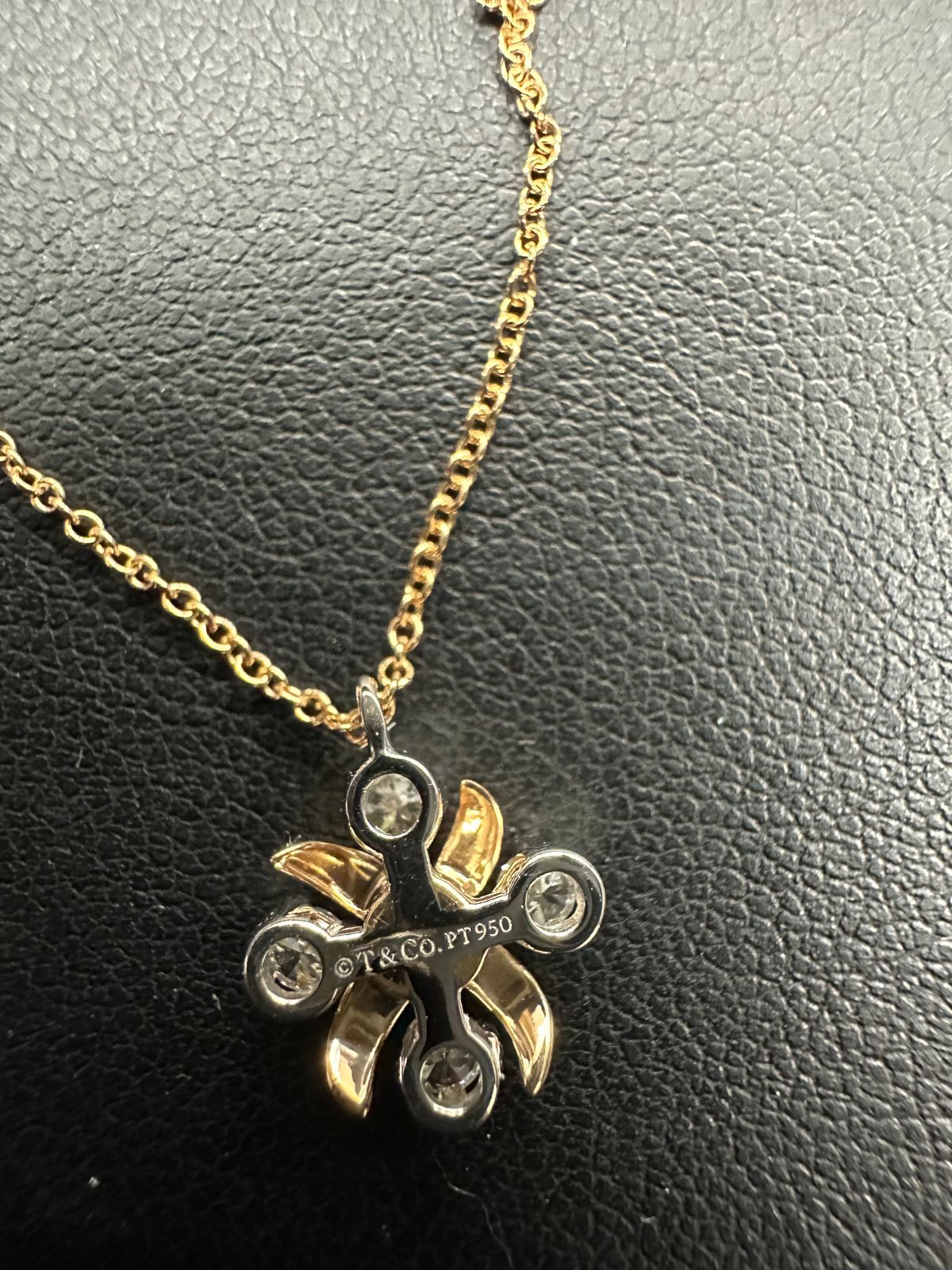 Tiffany Necklace K18Pg/ Pt950