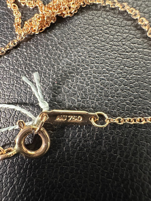 Tiffany Necklace K18Pg/ Pt950