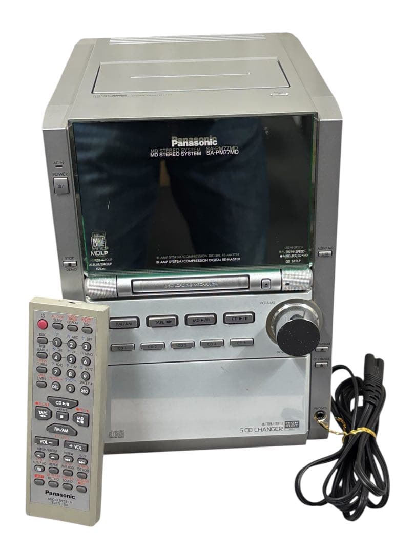 Panasonic Mini -Component Sa-Pm77Md Md/Tape Cd Ok