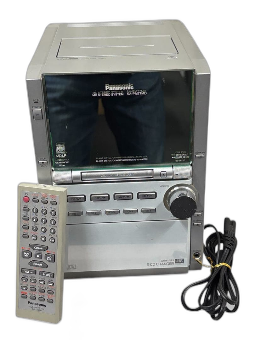Panasonic Mini -Component Sa-Pm77Md Md/Tape Cd Ok