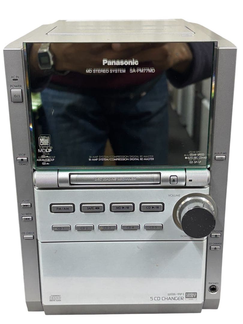 Panasonic Mini -Component Sa-Pm77Md Md/Tape Cd Ok