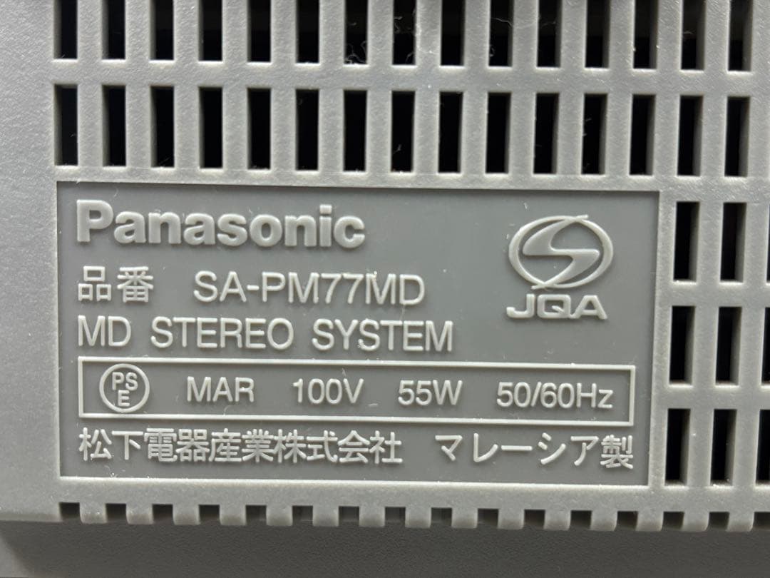 Panasonic Mini -Component Sa-Pm77Md Md/Tape Cd Ok