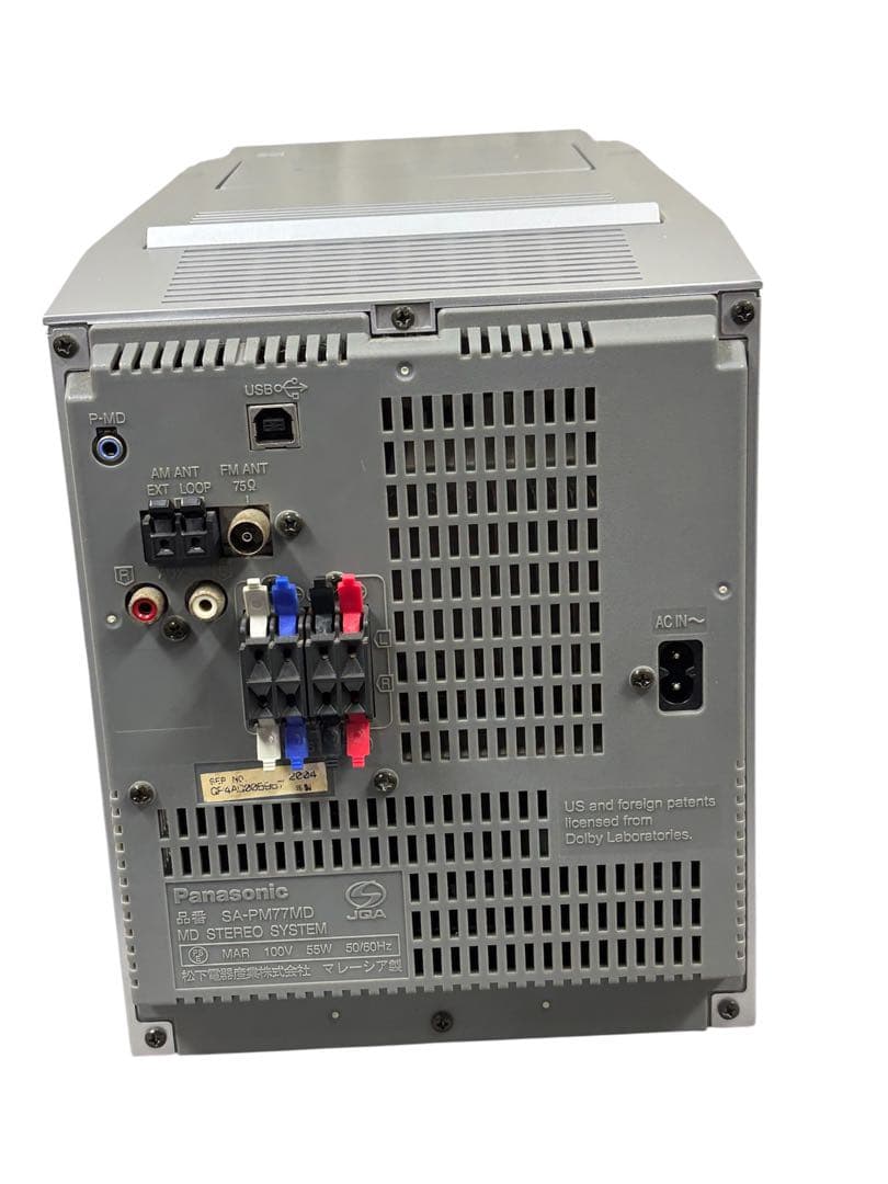 Panasonic Mini -Component Sa-Pm77Md Md/Tape Cd Ok