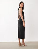 Onlee Long Sleeves, Three Quarter Sleeve Only Halterneck Slinky Midaxi Dress