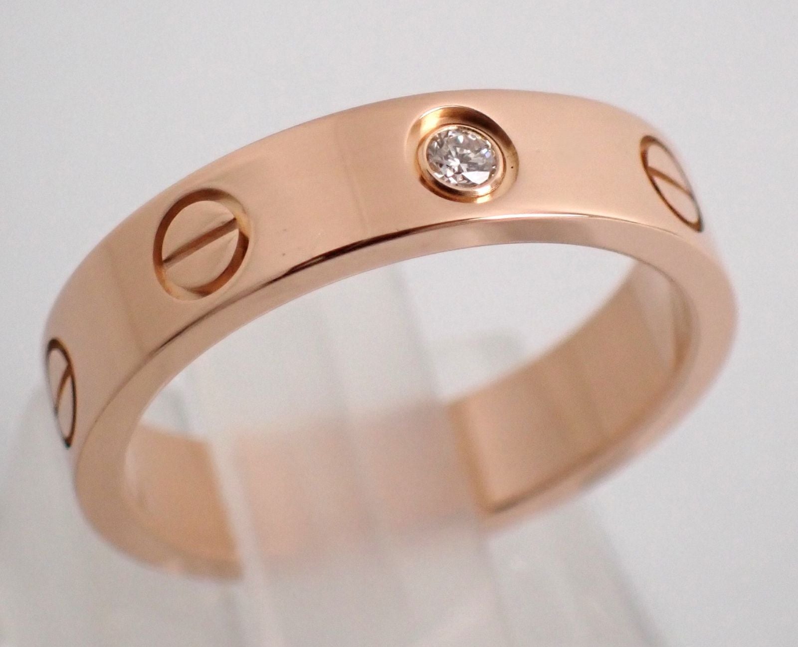 Cartier Ring 1P #48(8 K18Pg 4.2G
