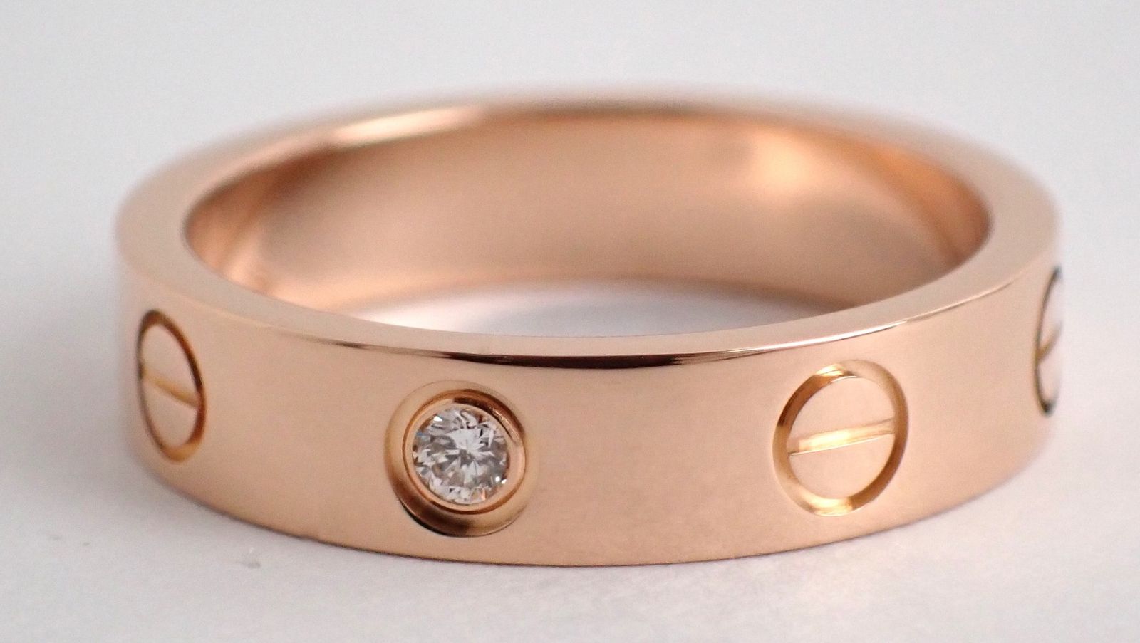 Cartier Ring 1P #48(8 K18Pg 4.2G