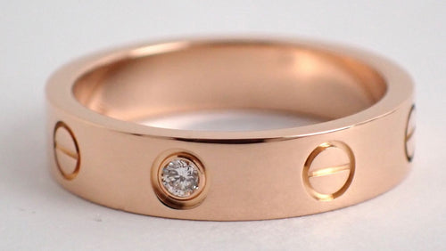 Cartier Ring 1P #48(8 K18Pg 4.2G