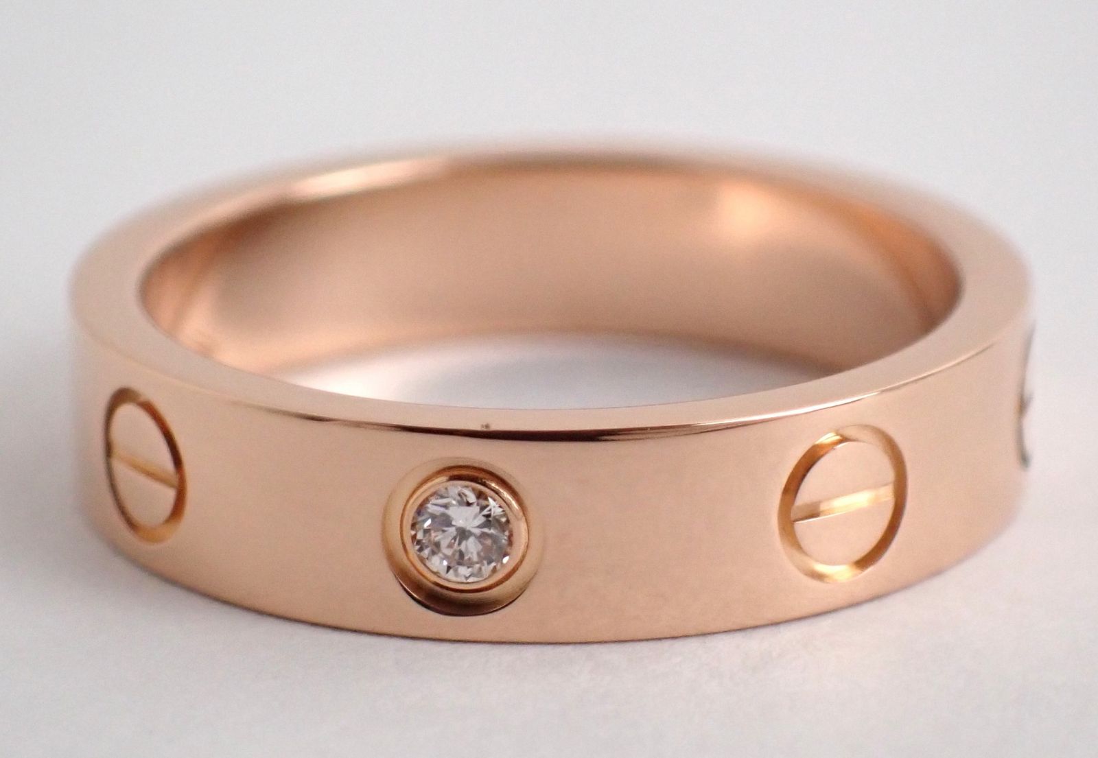 Cartier Ring 1P #48(8 K18Pg 4.2G