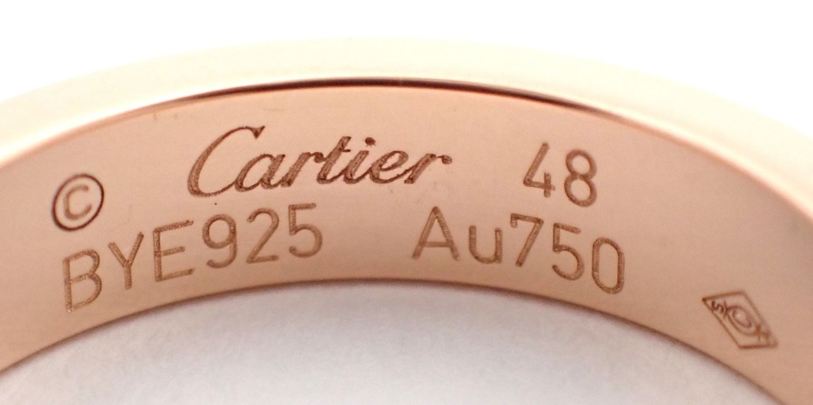 Cartier Ring 1P #48(8 K18Pg 4.2G