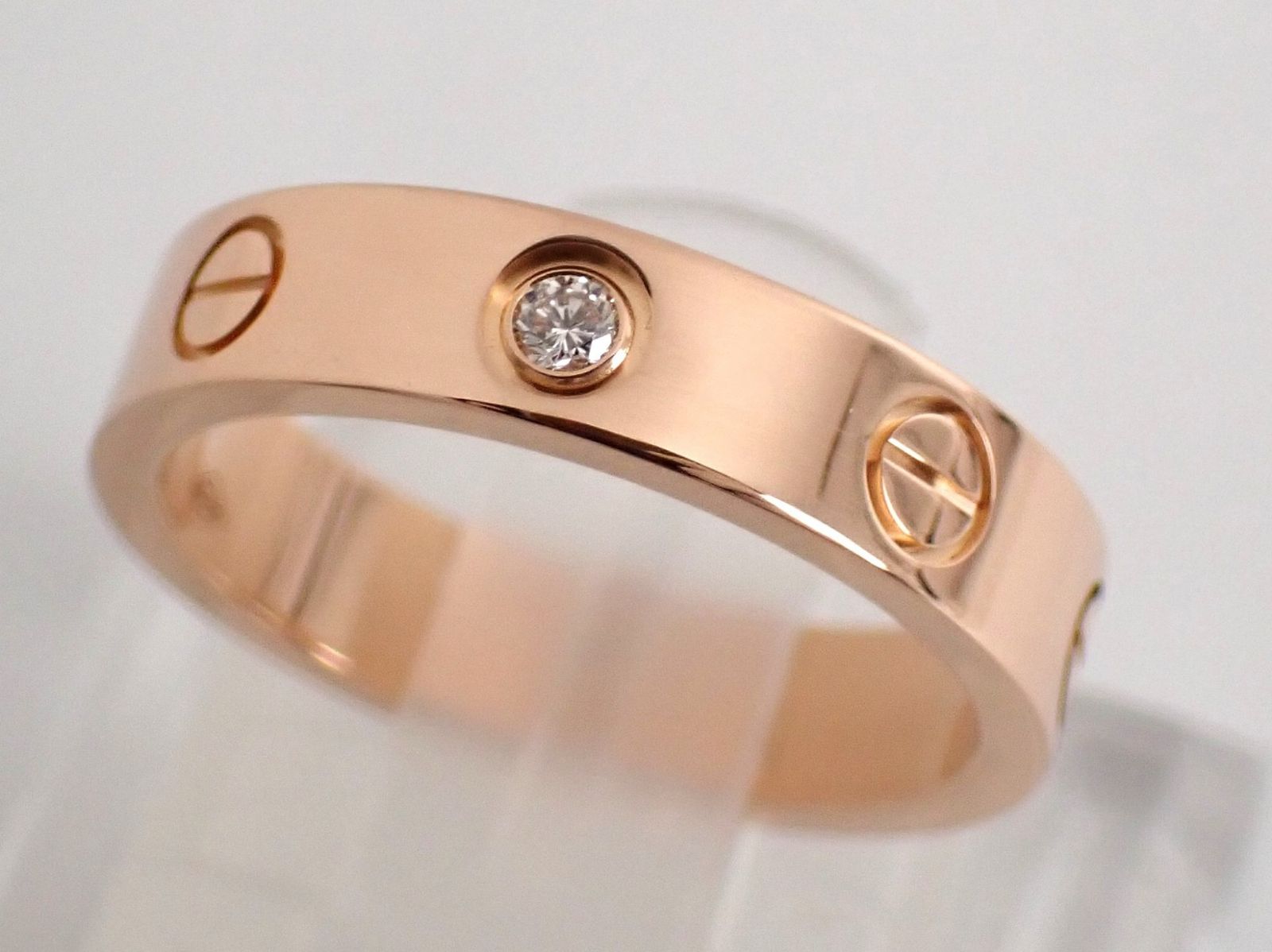 Cartier Ring 1P #48(8 K18Pg 4.2G