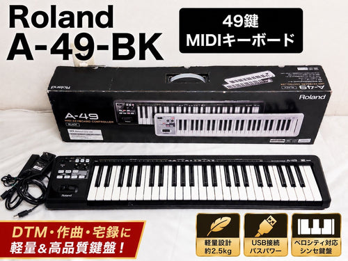 Roland Midi Keyboard Pad A-49-Bk 49 Usb Dtm
