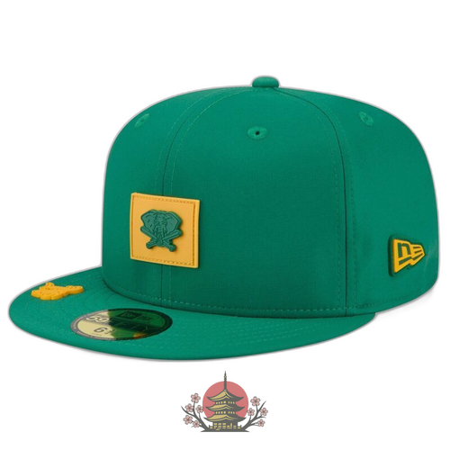 Others Mens New Era Green Athletics 2026 Clubhouse Alternate 59Fifty Fitted Hat