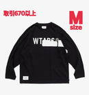 7 Minutes, Long -Sleeved Cut -And -Sew Wtaps Lim Ls Cotton Tee Black M