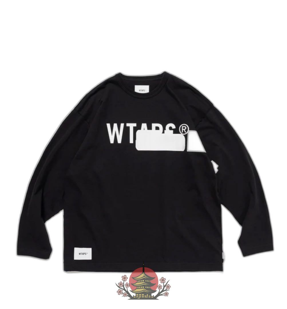 7 Minutes, Long -Sleeved Cut -And -Sew Wtaps Lim Ls Cotton Tee Black M