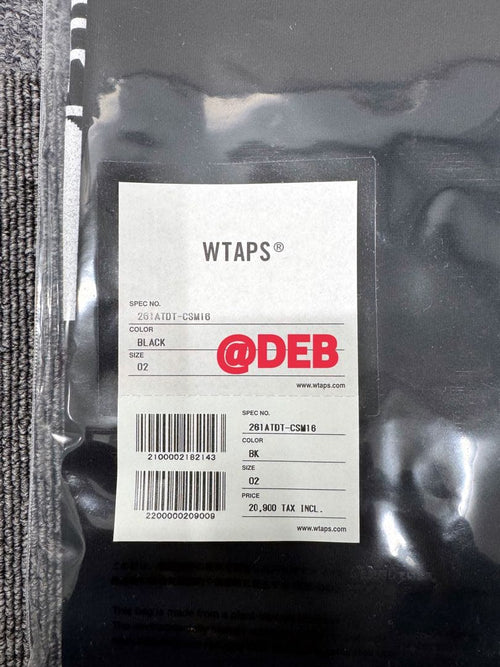 7 Minutes, Long -Sleeved Cut -And -Sew Wtaps Lim Ls Cotton Tee Black M