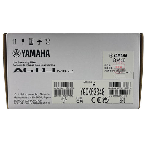 Yamaha Audio Interface Ag03 Mk2