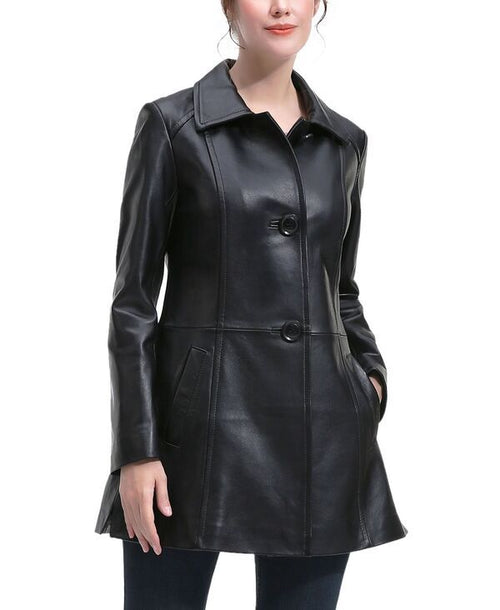 Jumper Blouson A Bgsd Womens Eloise Aline Leather Coat Black