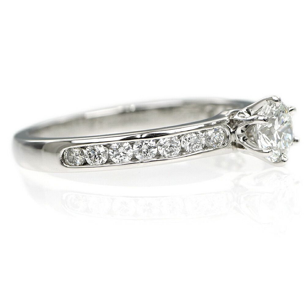 Tiffany Ring Pt950 0.34Ct 10 I/Clarity:Vvs1/Cut:Excellent