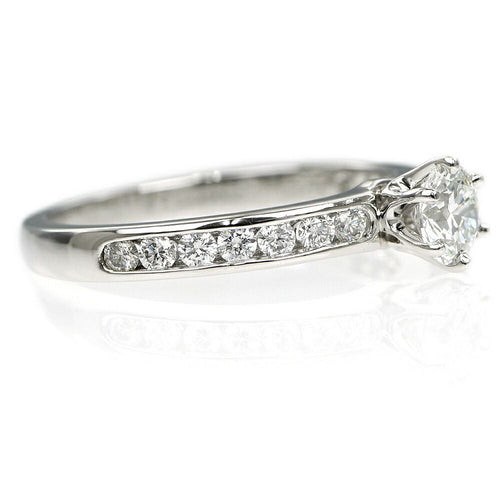 Tiffany Ring Pt950 0.34Ct 10 I/Clarity:Vvs1/Cut:Excellent