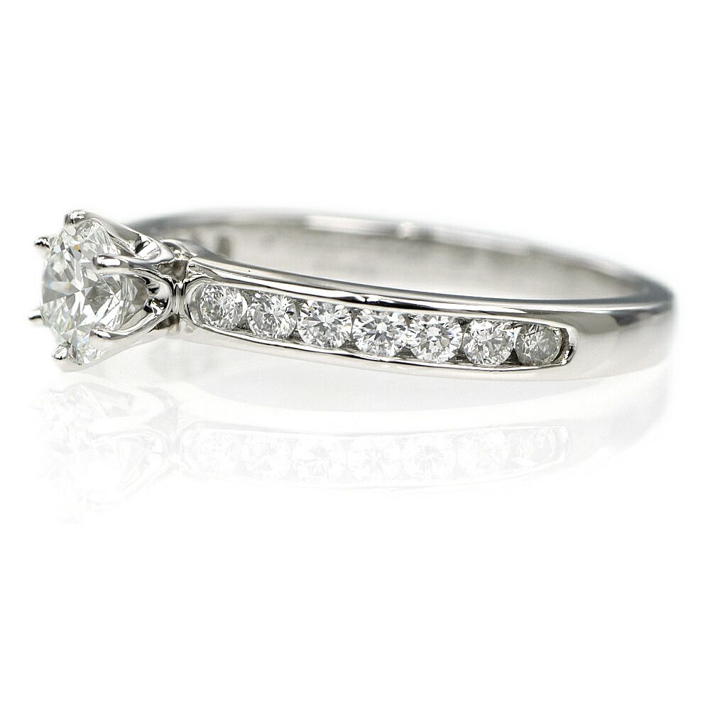 Tiffany Ring Pt950 0.34Ct 10 I/Clarity:Vvs1/Cut:Excellent