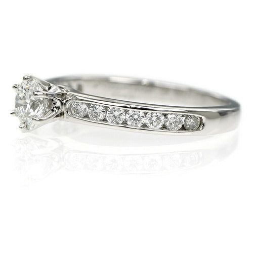 Tiffany Ring Pt950 0.34Ct 10 I/Clarity:Vvs1/Cut:Excellent