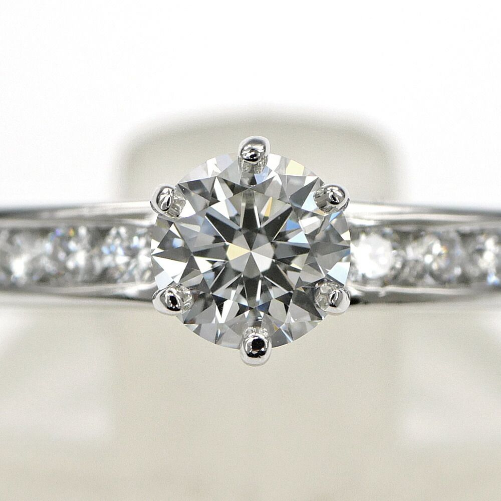 Tiffany Ring Pt950 0.34Ct 10 I/Clarity:Vvs1/Cut:Excellent