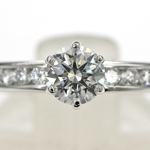 Tiffany Ring Pt950 0.34Ct 10 I/Clarity:Vvs1/Cut:Excellent