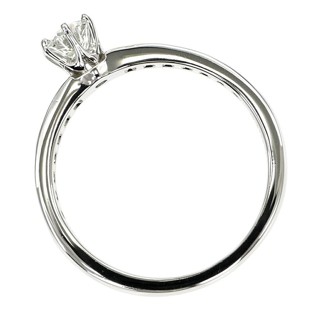 Tiffany Ring Pt950 0.34Ct 10 I/Clarity:Vvs1/Cut:Excellent