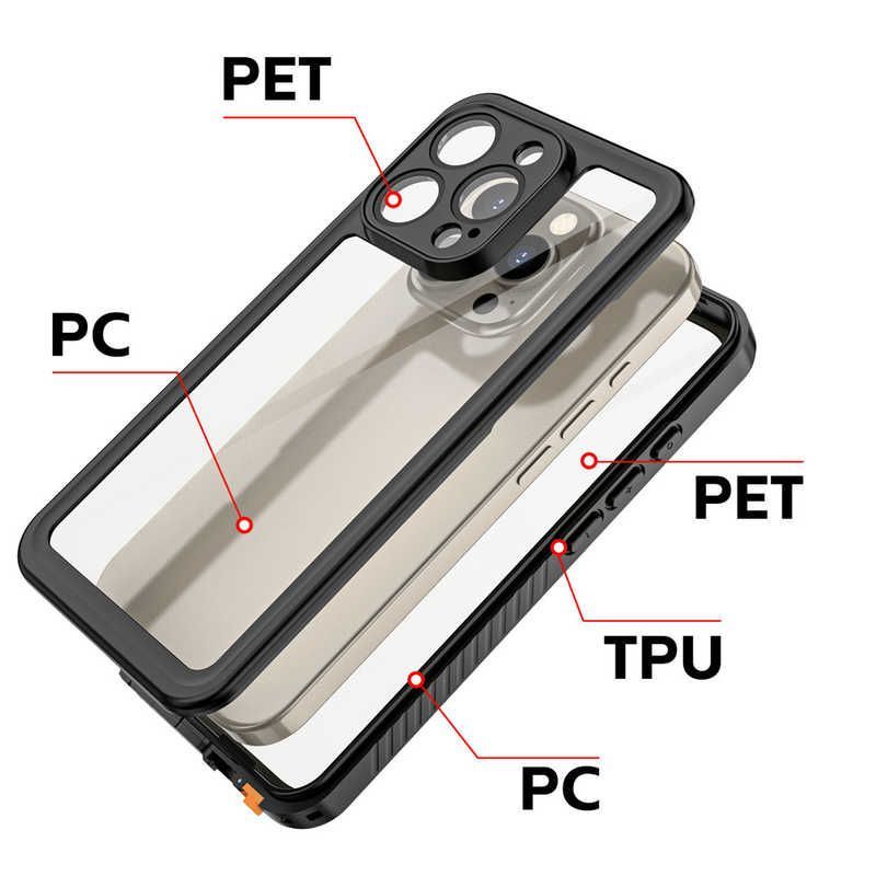 Waterproof Case Armorx Ip68 With Hand Strap For Iphone 16 Pro Black Mx-Iph-16Pro