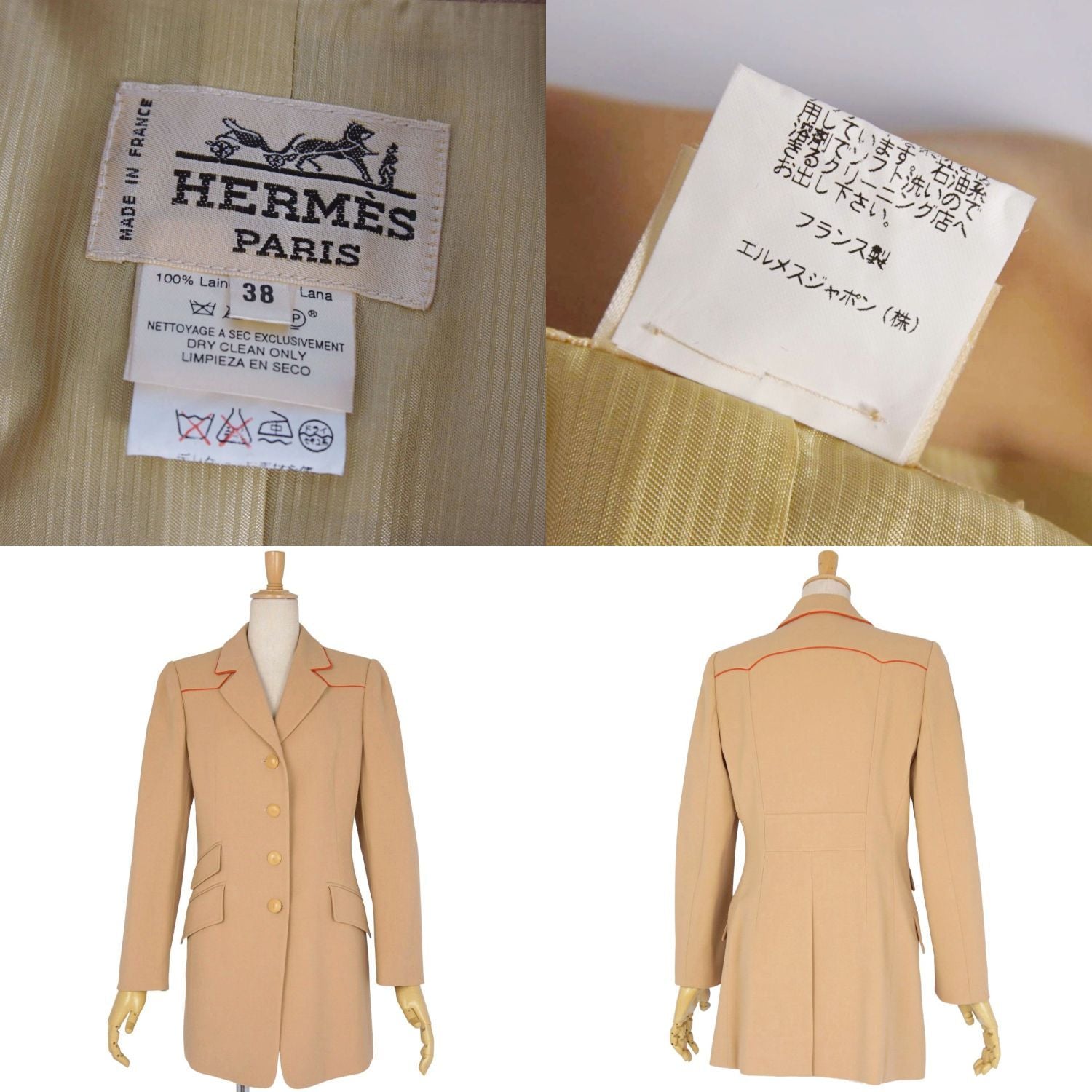 Hermes Tailored Jacket Vintage