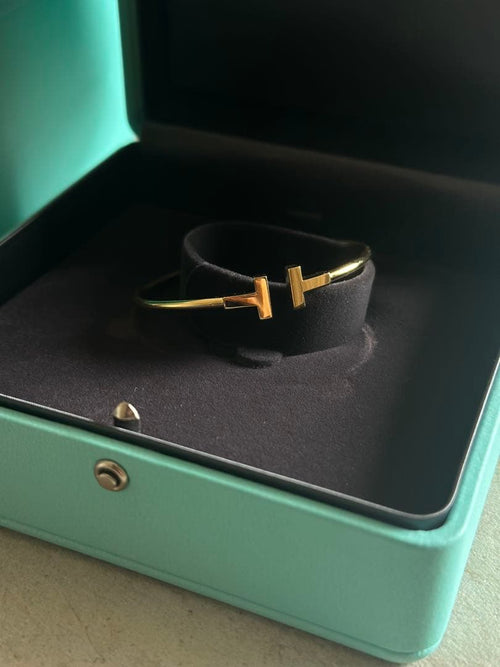 Tiffany Bracelets Co. T Wire Bracelet Gold