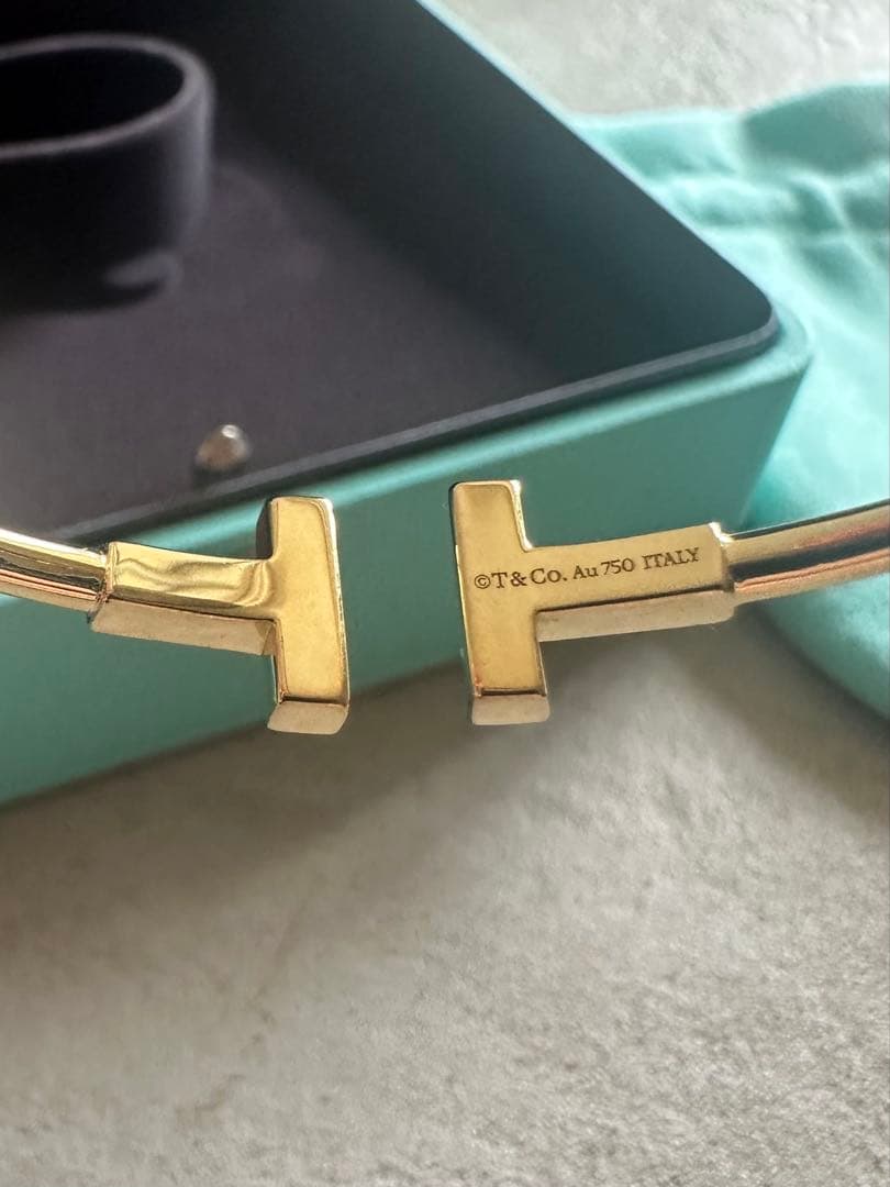 Tiffany Bracelets Co. T Wire Bracelet Gold