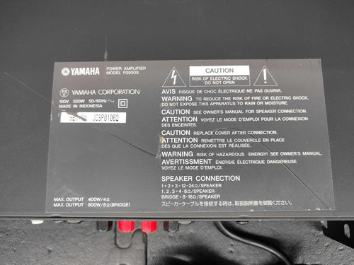 Yamaha Power Amplifiers P2500S