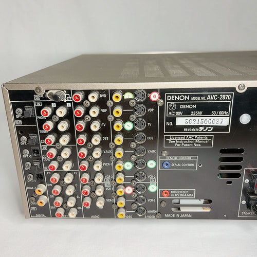 Denon Av Amplifier Avc-2870 Vintage 00S